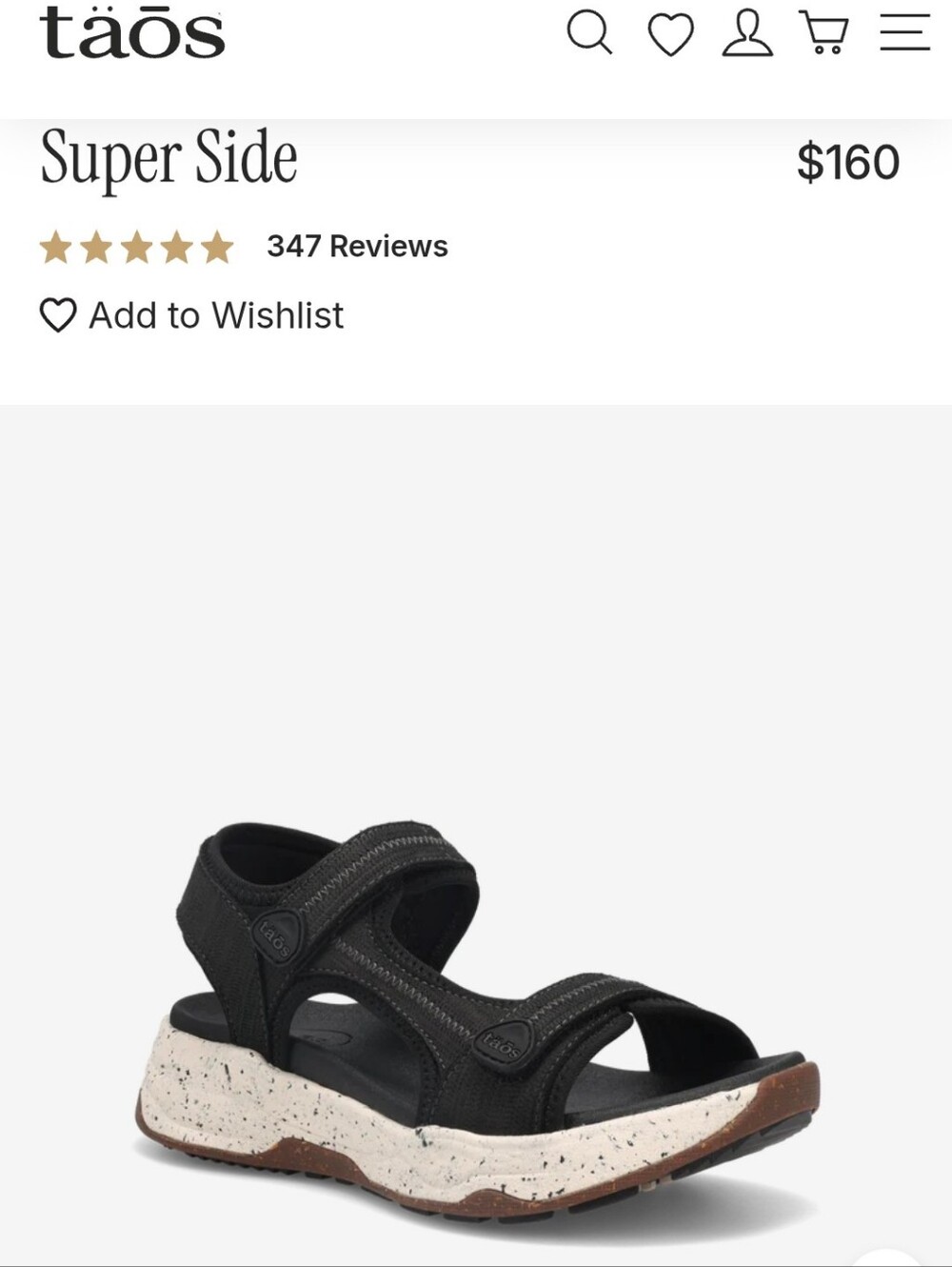 Taos Footwear Black Women's Super Side sandals - Picture 2 of 9